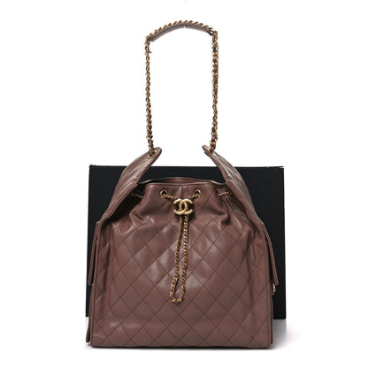 Chanel Caviar Quilted Medium Chanel 25 Handbag Brown 12 of 12