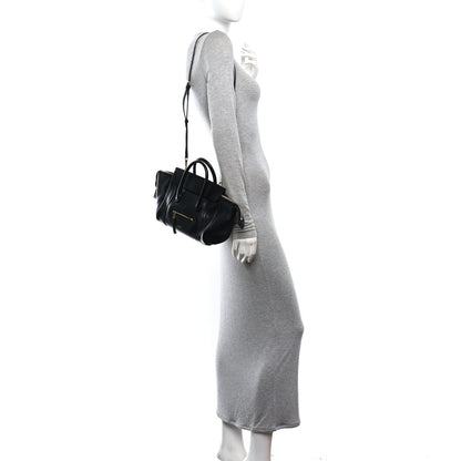 Celine Supple Shiny Lambskin Little New Luggage Black 2 of 10