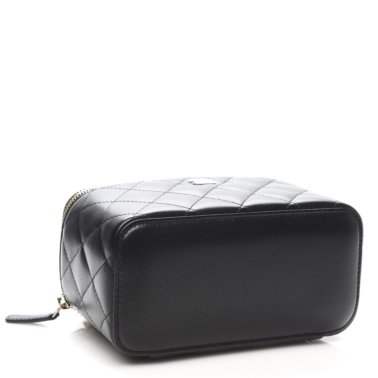 Chanel Lambskin Quilted Small Vanity Case With Chain Black 4 of 11
