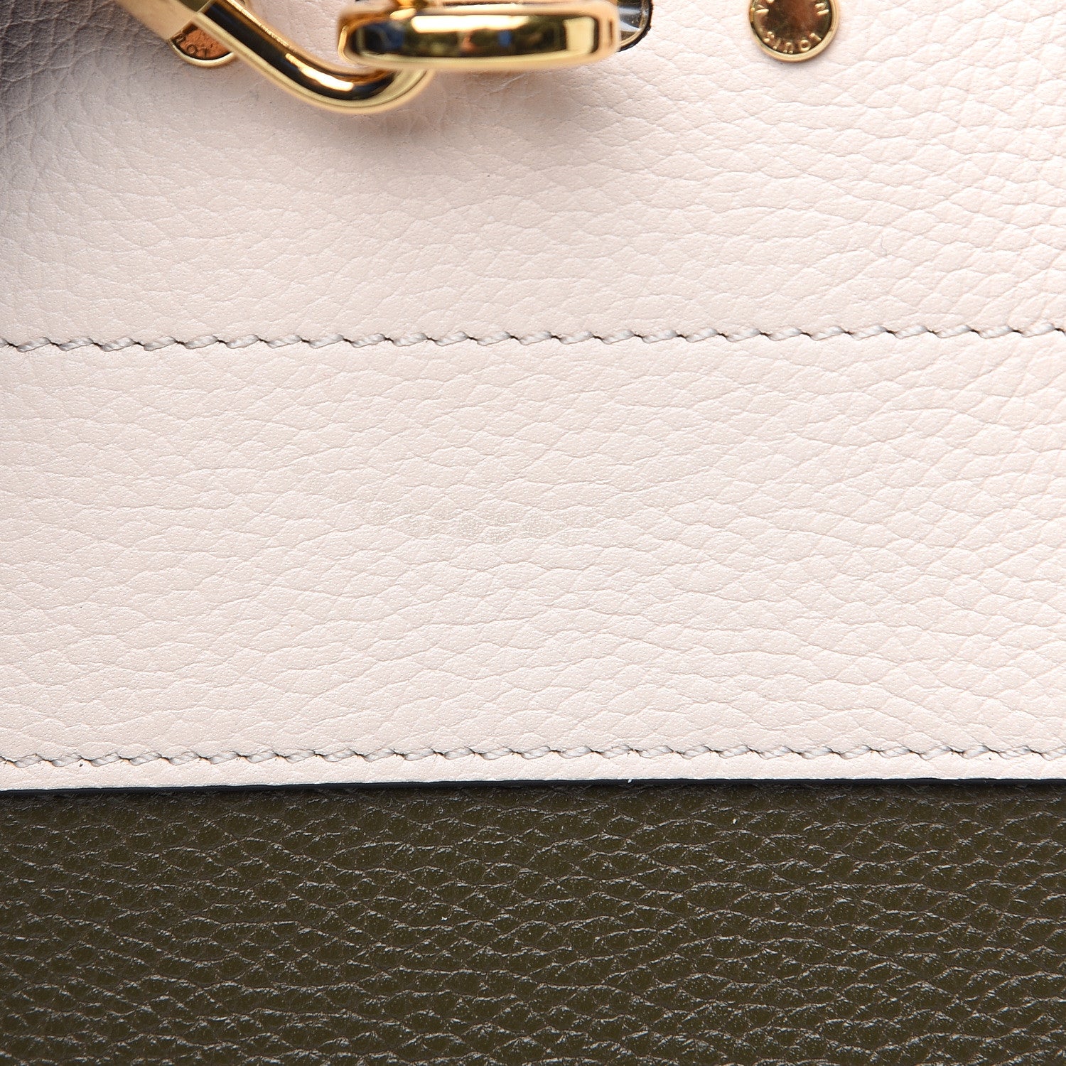 Louis Vuitton Taurillon City Steamer MM Kaki Cream Black 8 of 9