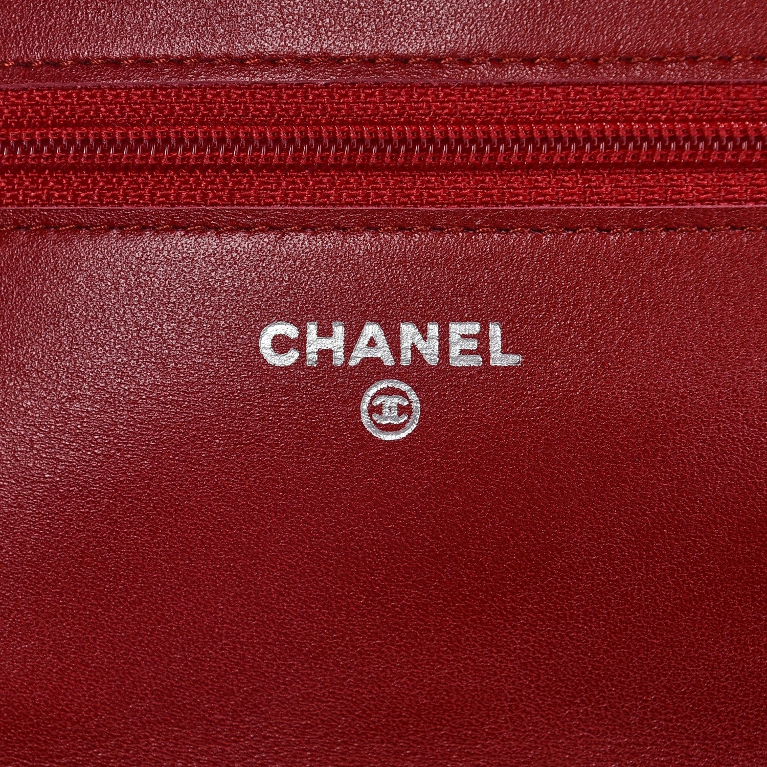 Chanel Patent Quilted Brilliant Wallet On Chain WOC Red 6 of 9