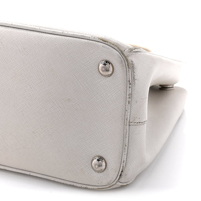 Prada Saffiano Small Galleria Double Zip Tote Talco 10 of 19