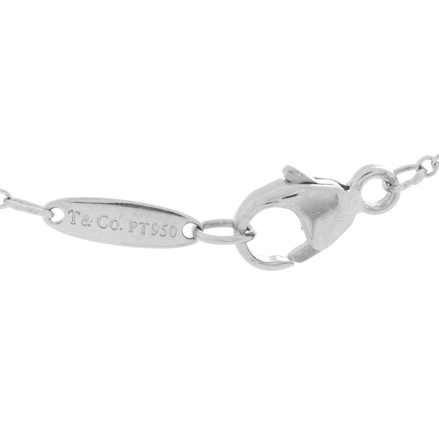 Tiffany Platinum Diamond .30ctw Elsa Peretti Diamonds by the Yard Station Bracelet 5 of 6