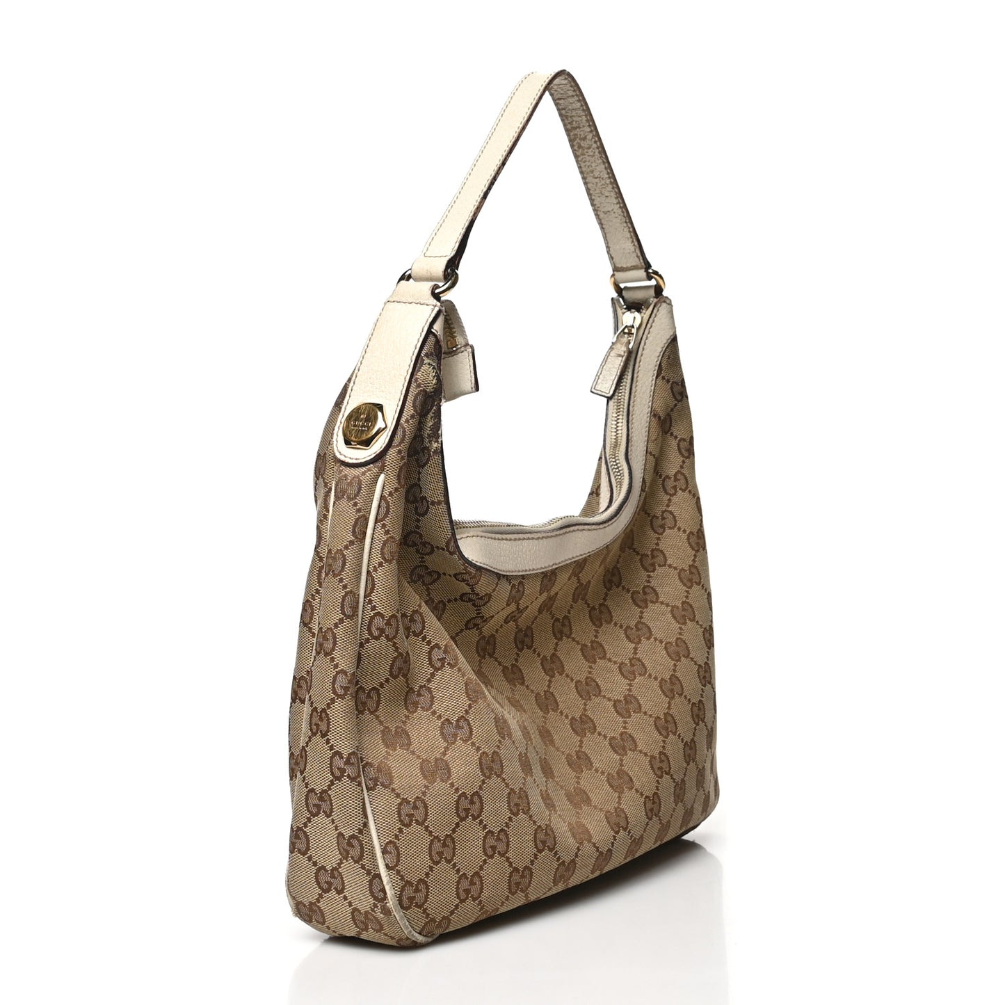 GG Monogram Medium Charmy Hobo Off White