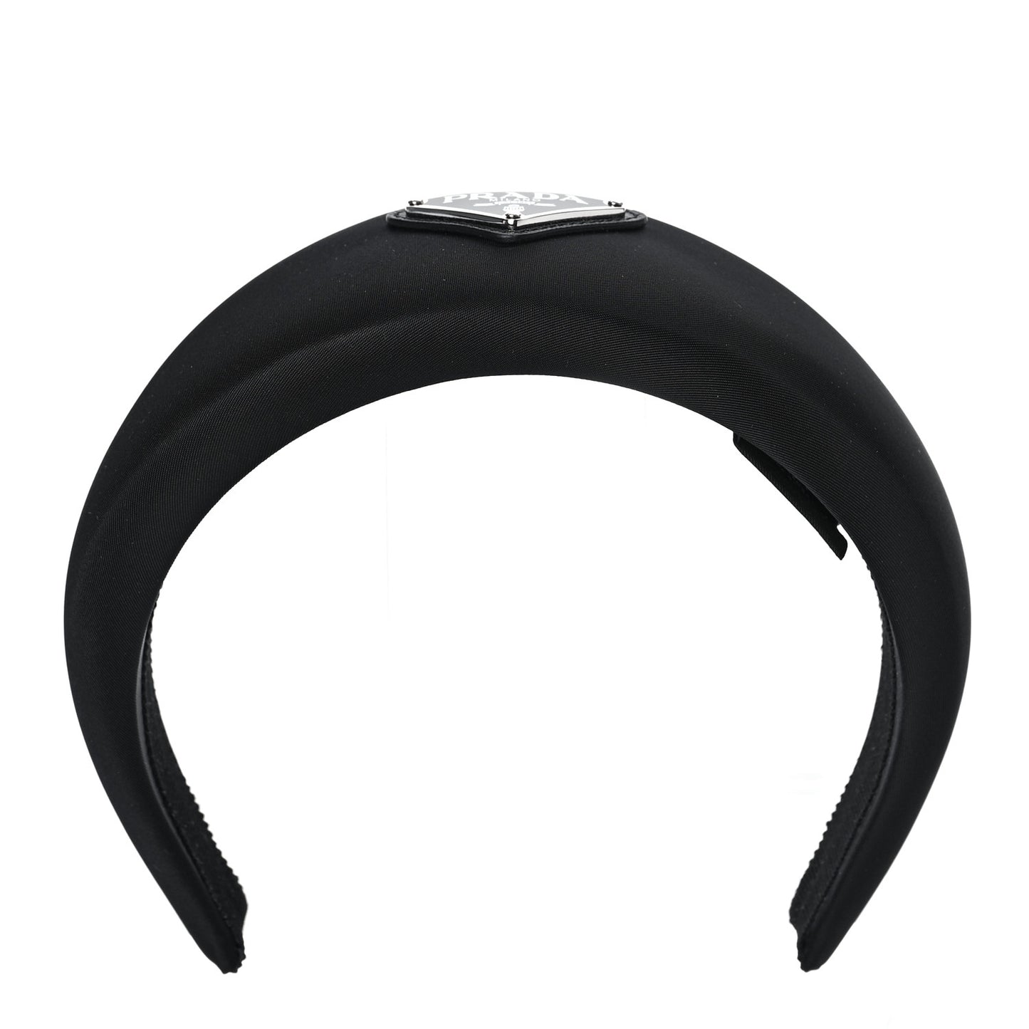 Re-Nylon Metal Triangle Logo Headband Black