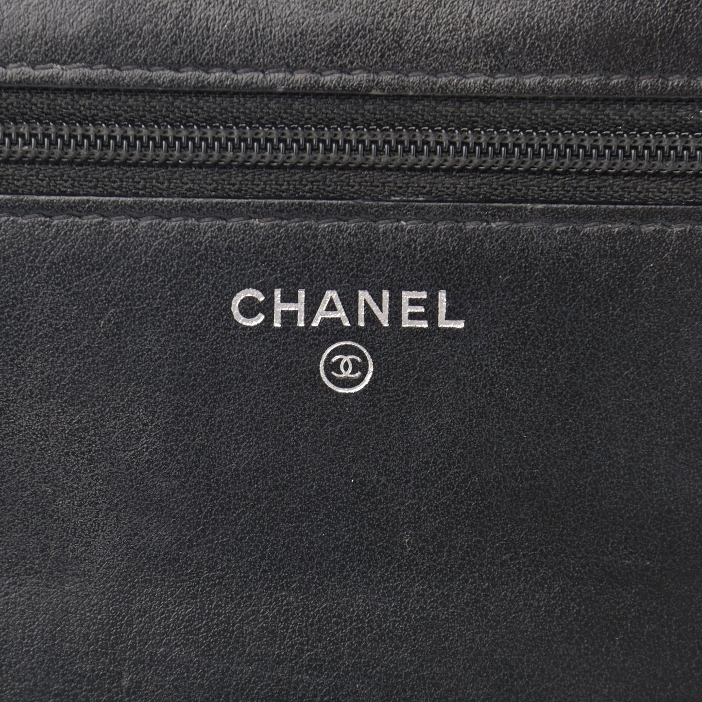 Aged Calfskin Quilted Gabrielle Wallet On Chain WOC Black