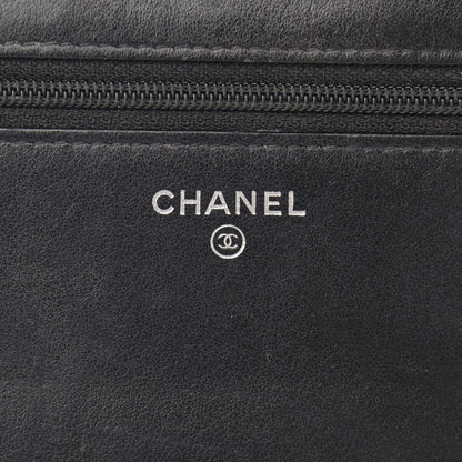 Chanel Aged Calfskin Quilted Gabrielle Wallet On Chain WOC Black 6 of 16
