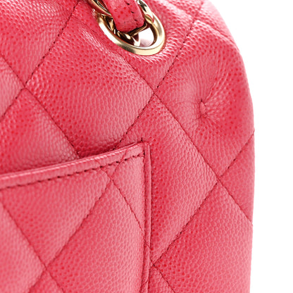 Chanel Caviar Quilted Jumbo Double Flap Dark Pink 12 of 13