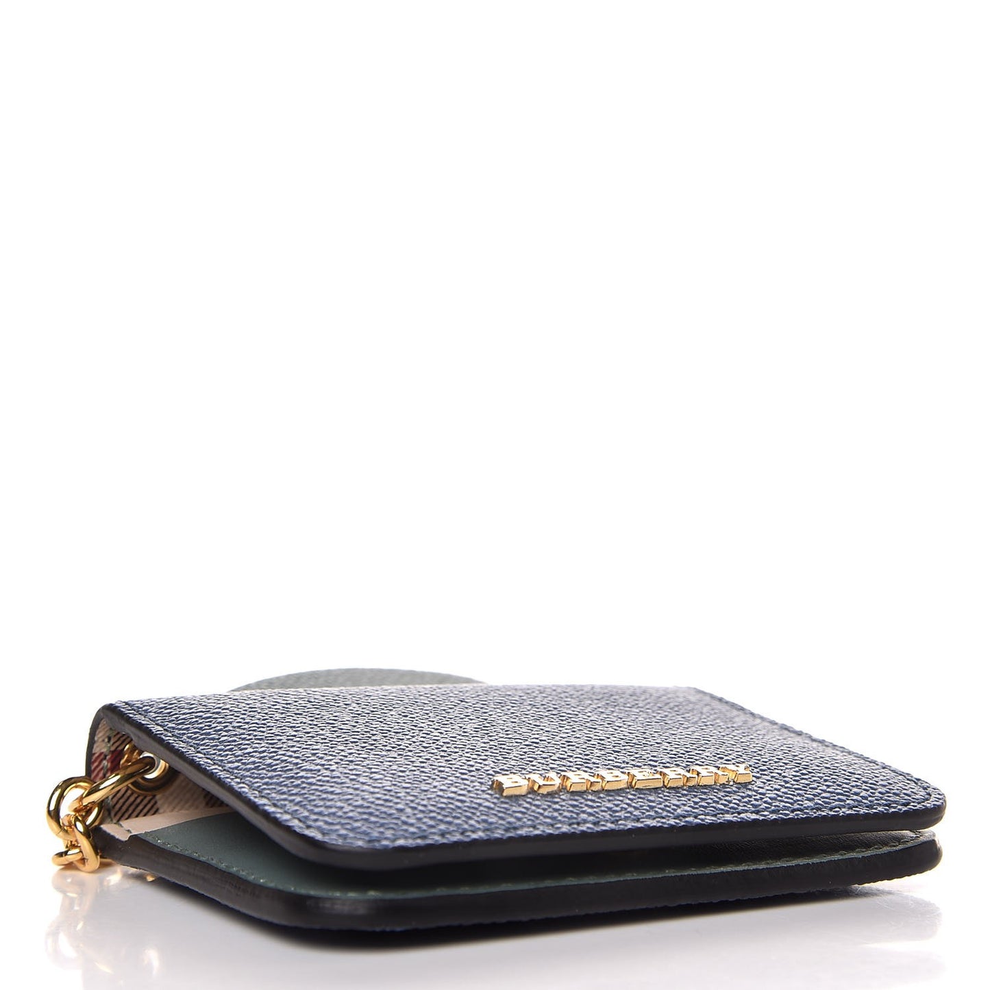 Calfskin Haymarket Check ID Card Case Blue