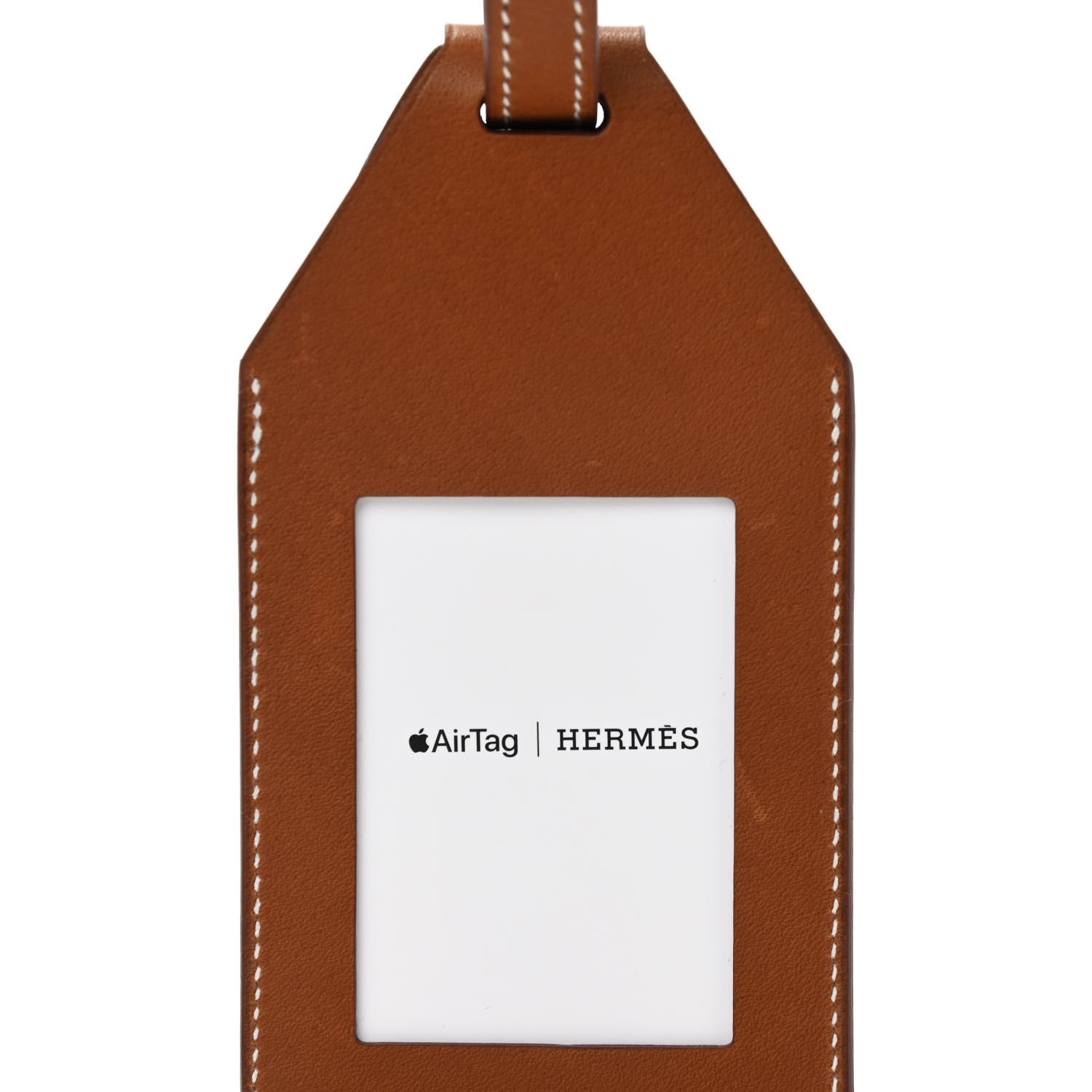 Hermes Fawn Barenia AirTag Travel Tag Fauve 5 of 6