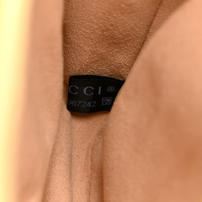 Gucci Azalea Calfskin Snakeskin Horsebit 1955 Shoulder Bag Wild Rose Beige 10 of 13