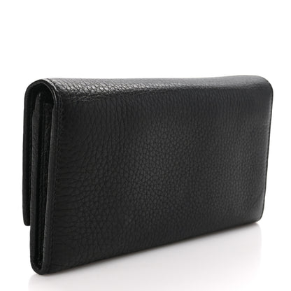 Gucci Pebbled Calfskin Large Soho Continental Wallet Black 3 of 9