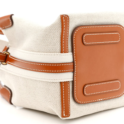 Loro Piana Cotton Linen Calfskin Micro Bale Bag Natural Warm Tan 8 of 9
