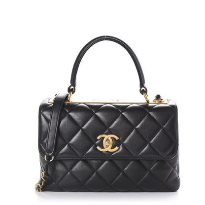 Chanel Lambskin Quilted Small Trendy CC Dual Handle Flap Bag Black 1 of 9