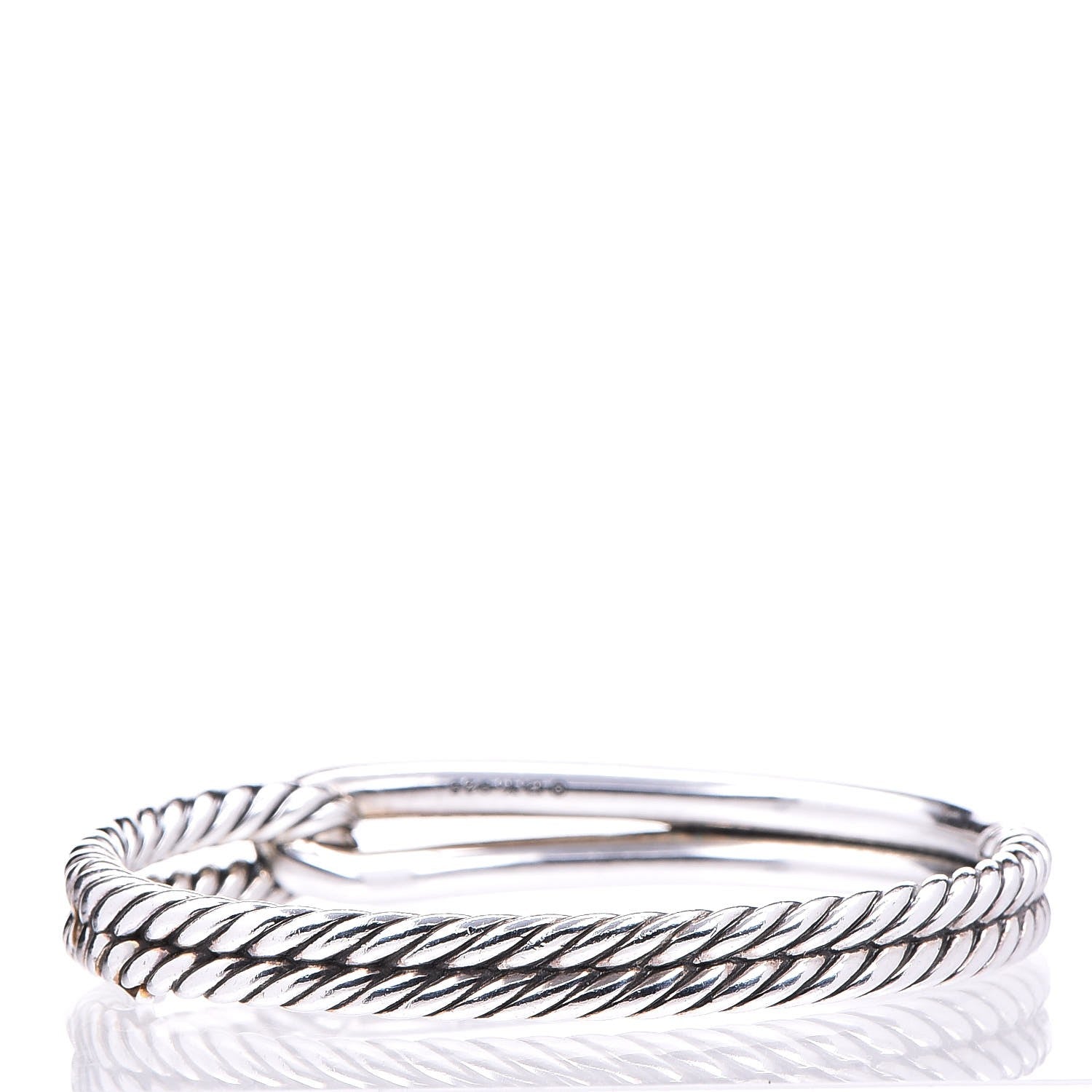 David Yurman Sterling Silver 10mm Single Loop Labyrinth Bracelet 3 of 5
