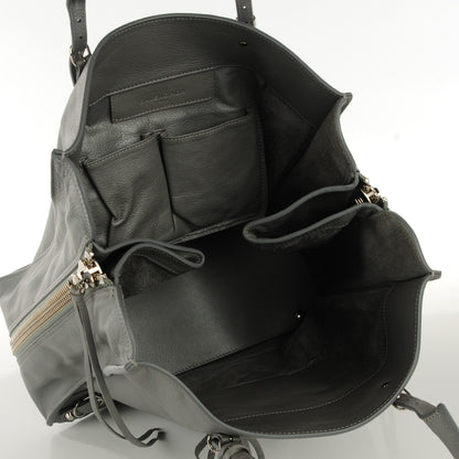Balenciaga Calfskin Papier A5 Zip Around Tote Metal Grey 5 of 9