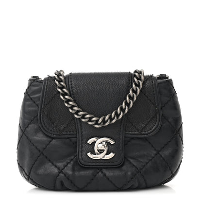 Chanel Caviar Aged Calfskin Mini Bubble Graphic Messenger Bag Black 1 of 11