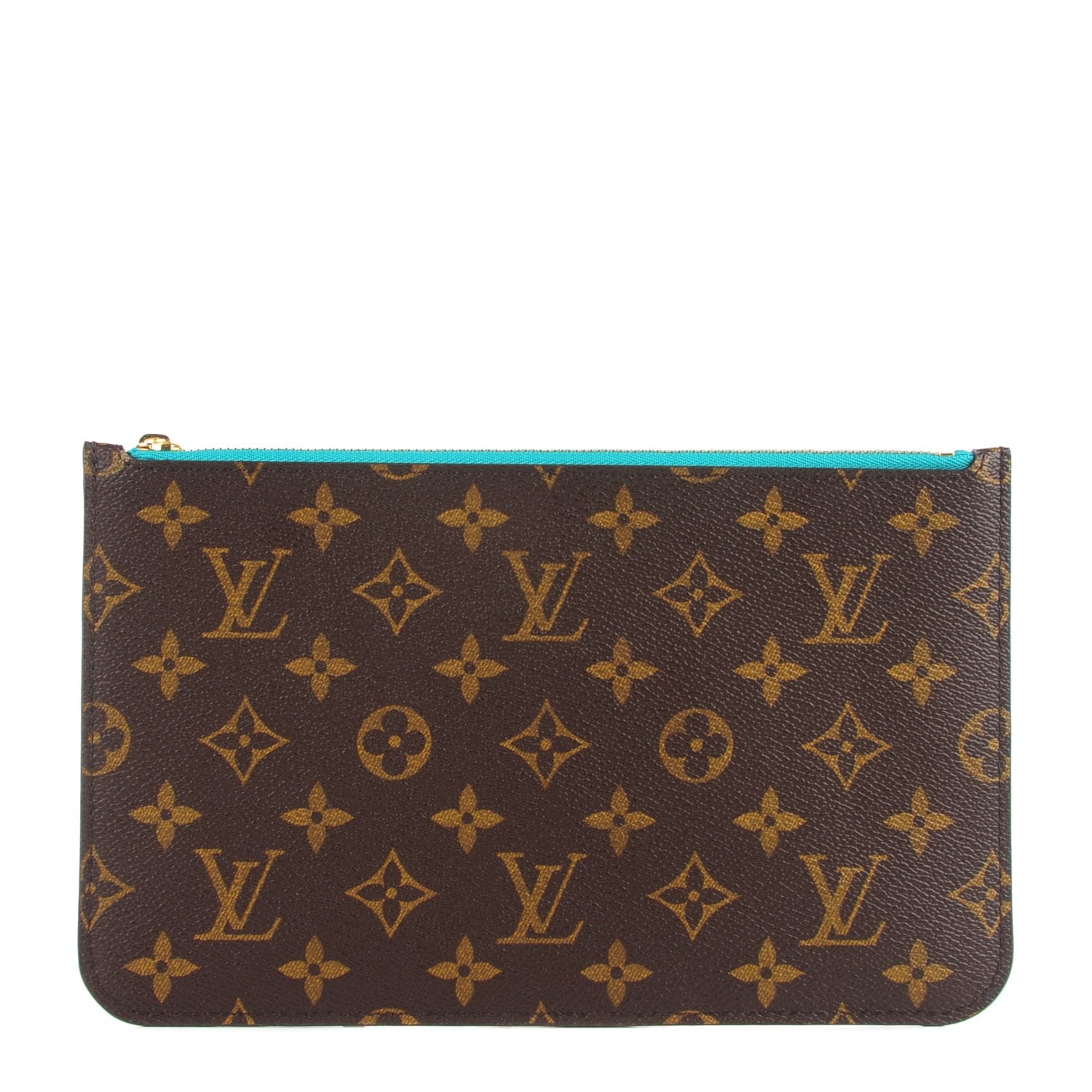 Louis Vuitton Monogram Neverfull MM GM Pochette Turquoise 1 of 7