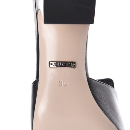 Gucci Malaga Kid Crystal Square G Madelyn Mules 36 Black 6 of 7