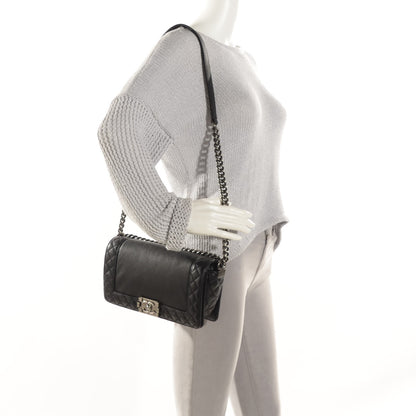 Chanel Calfskin Medium Boy Reverso Flap Black 2 of 9