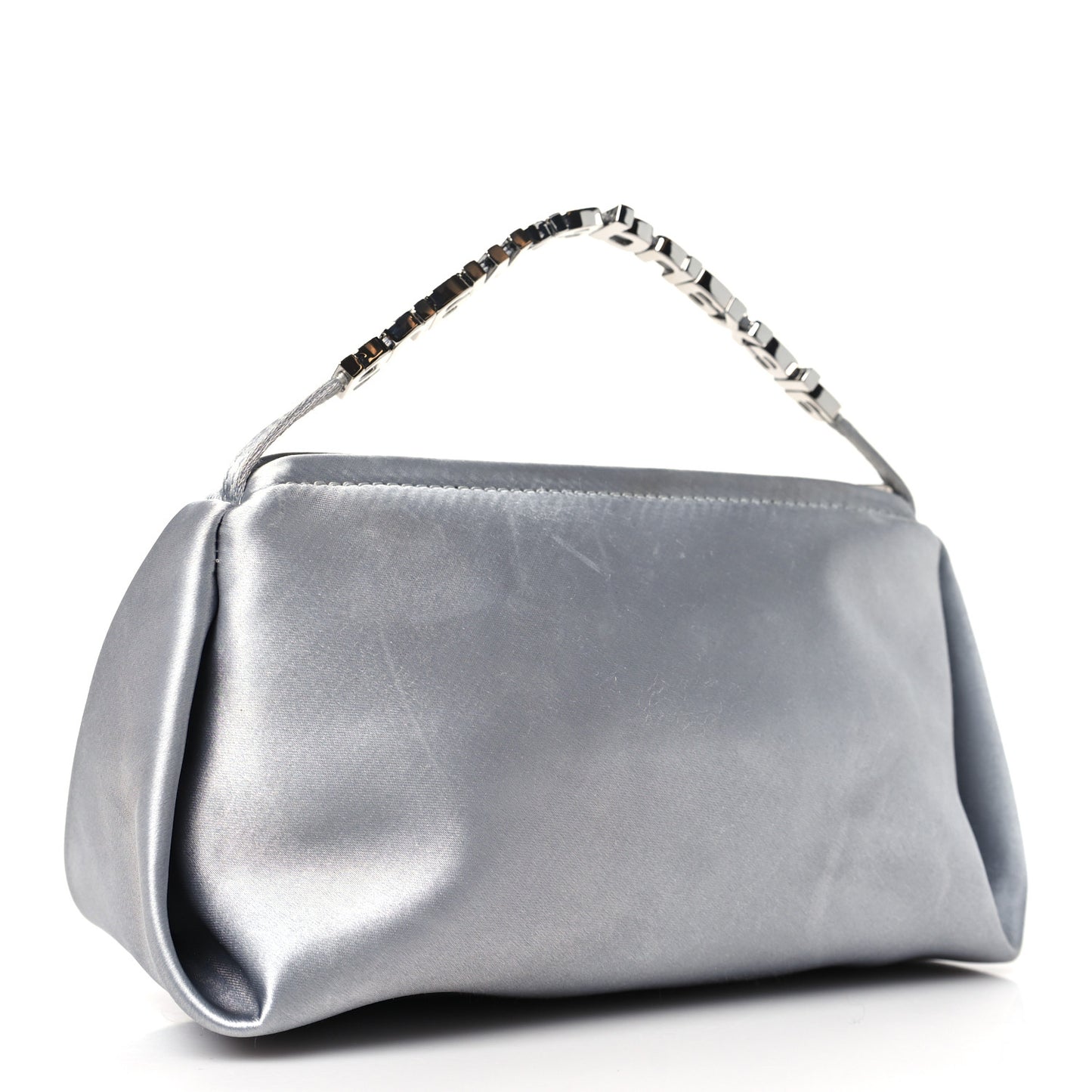 Satin Crystal Logo Micro Marquess Bag Alloy
