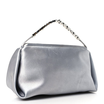 Alexander Wang Satin Crystal Logo Micro Marquess Bag Alloy 3 of 10