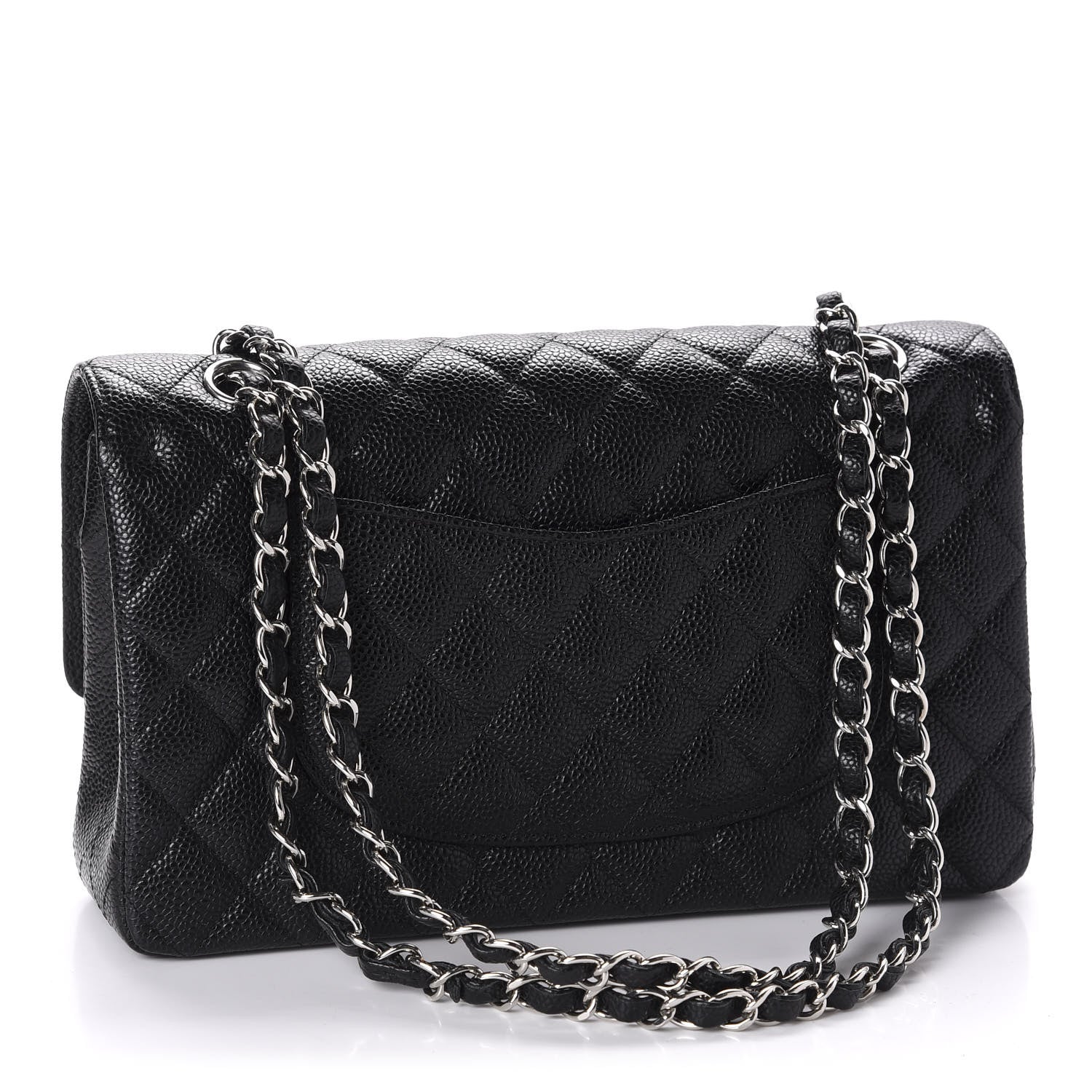 Chanel Caviar Quilted Medium Double Flap Black 2 of 10