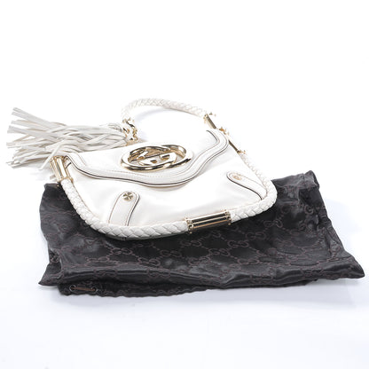 Gucci Leather Britt Tassel Small Shoulder Bag Off White 4 of 8