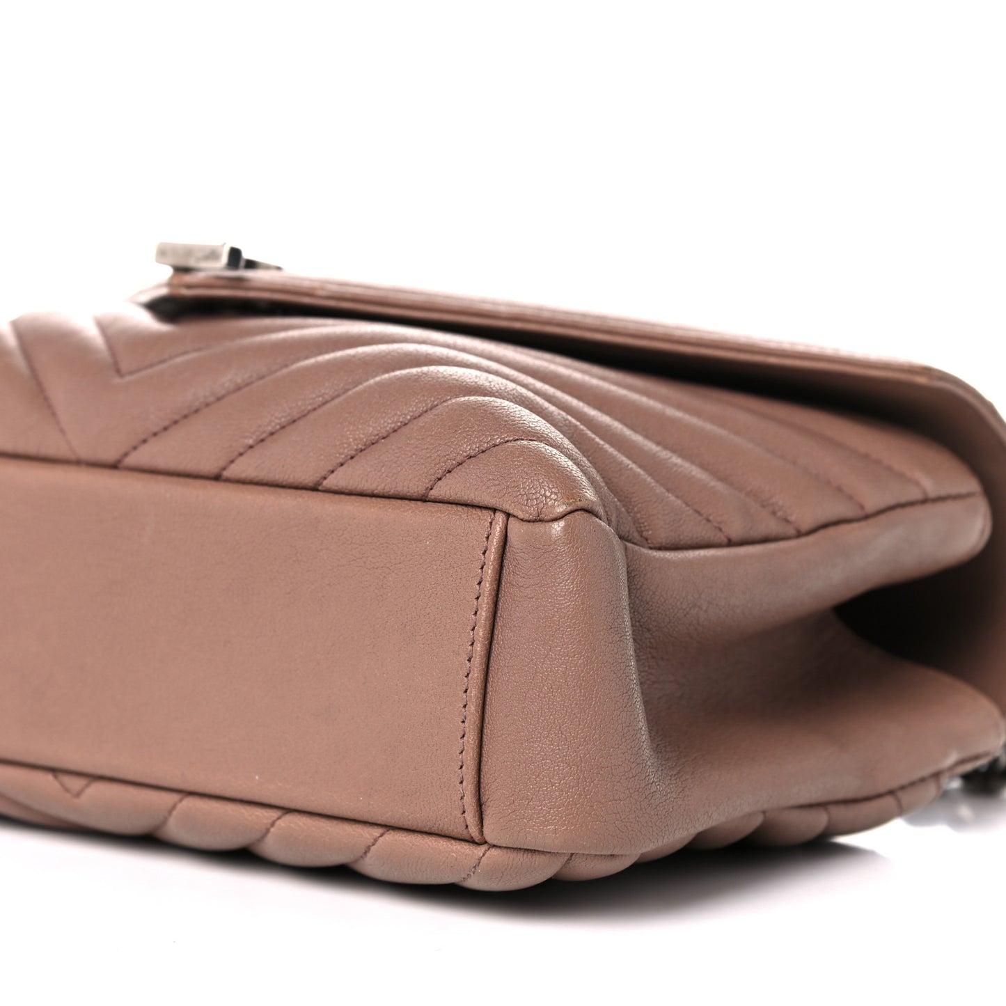 Sheepskin Matelasse Chevron Monogram Medium College Bag Fard