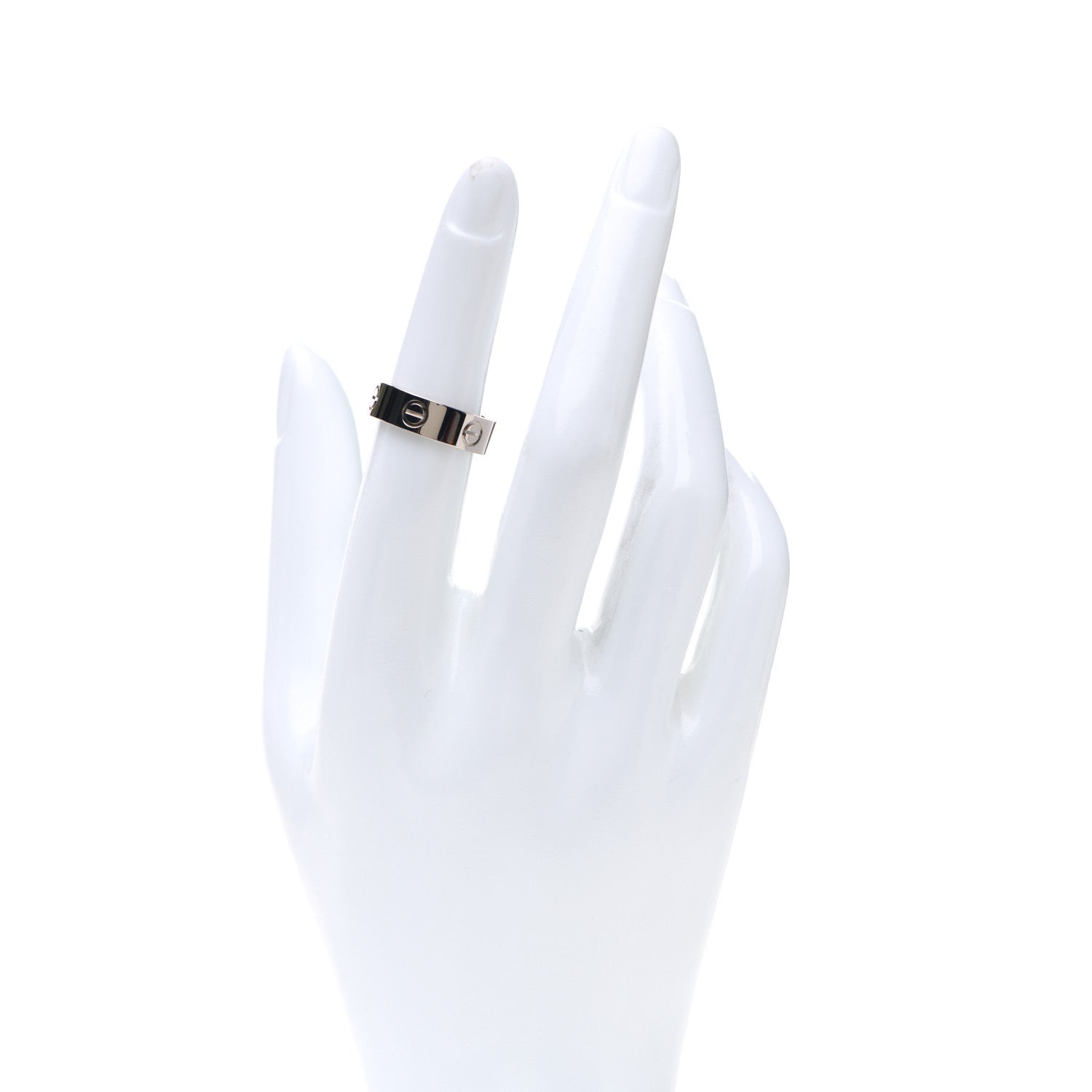 Cartier 18K White Gold 5.5mm LOVE Ring 51 5.75 2 of 6