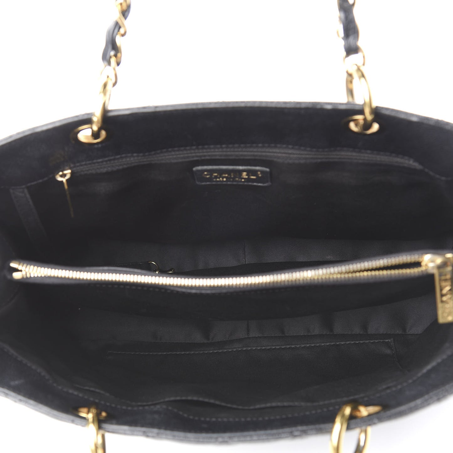 Caviar Quilted Grand Shopping Tote GST Black