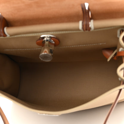 Hermes Vache Hunter Toile Herbag Zip 31 PM Trench Beton 5 of 10