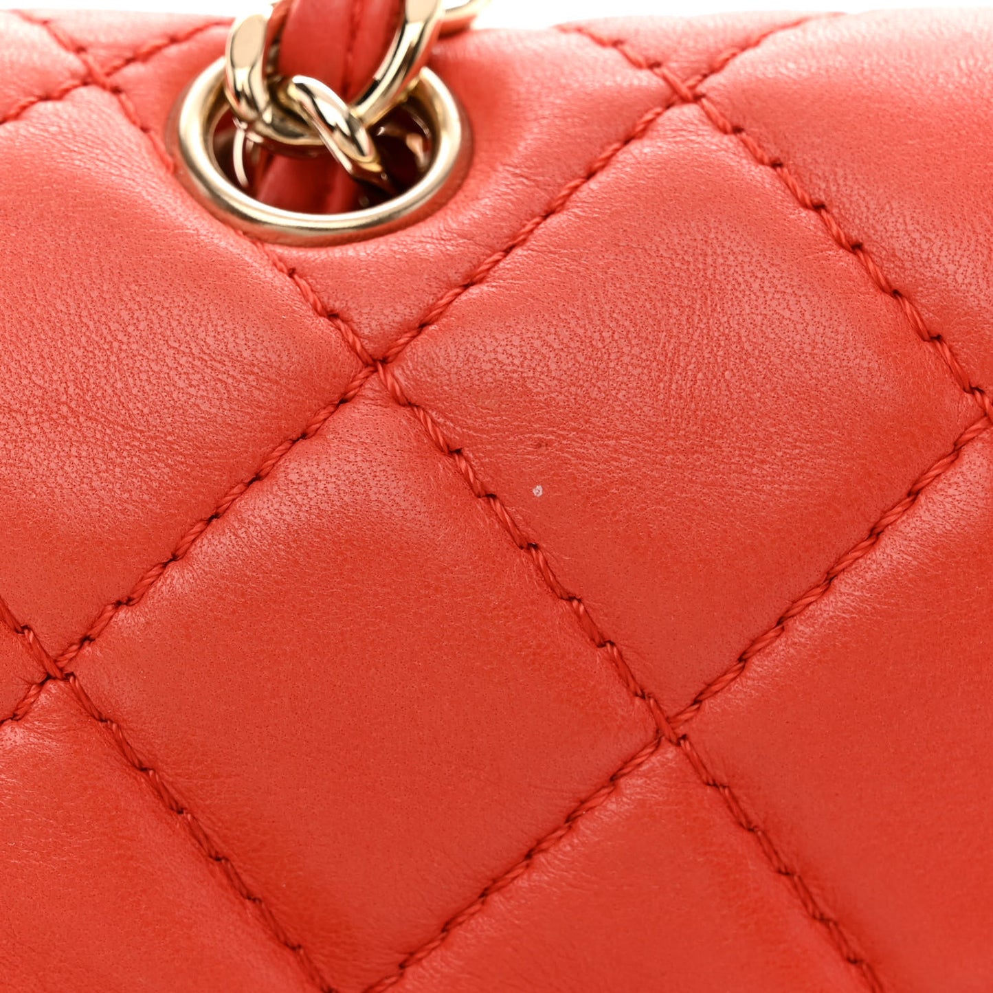 Lambskin Quilted XL Maxi Single Flap Red