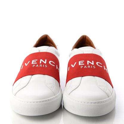 Givenchy Calfskin Band Logo Mens Urban Street Sneakers 44 White Red 2 of 12