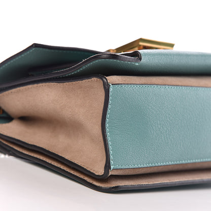 Givenchy Sugar Goatskin Small GV3 Shoulder Bag Light Blue Tan 8 of 9