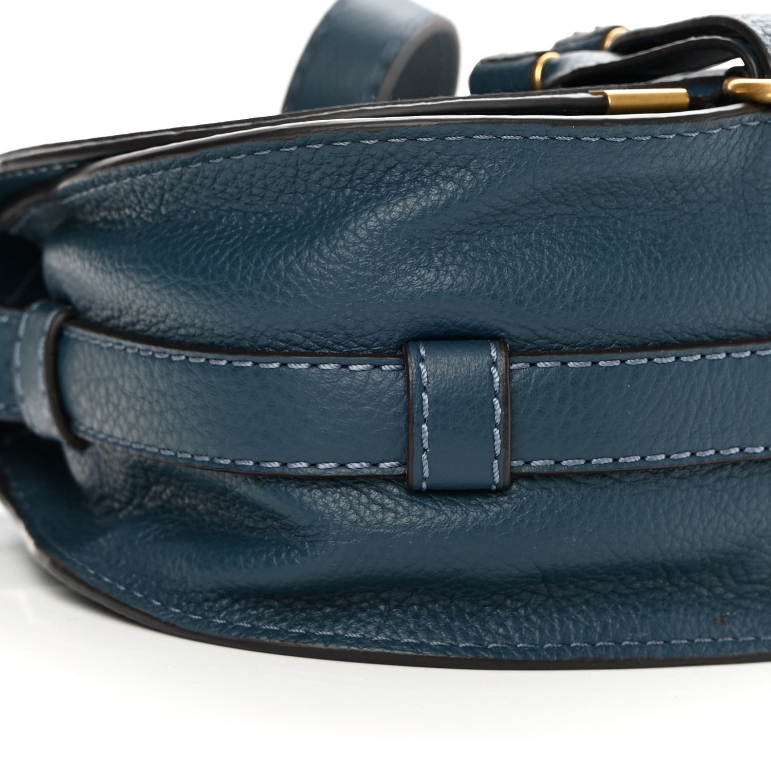 Chloe Calfskin Mini Marcie Round Crossbody Bag Royal Navy 10 of 11