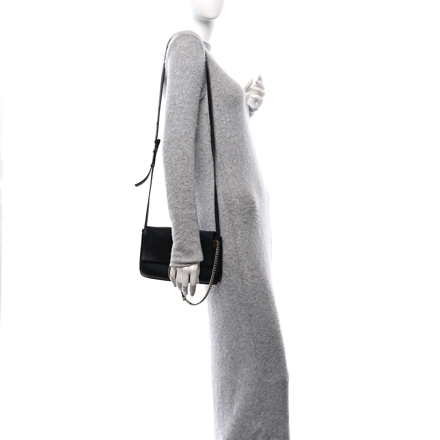 Chloe Goatskin Small Faye Shoulder Bag Black 2 of 14