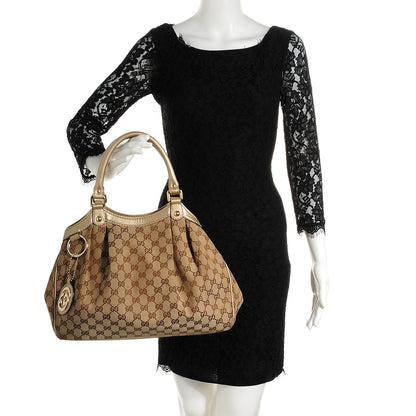 Gucci Monogram Medium Sukey Tote Champagne 2 of 9