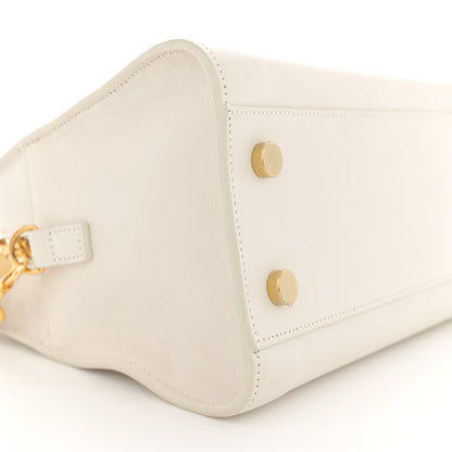 Saint Laurent Calfskin Monogram Baby Cabas Dove White 9 of 15