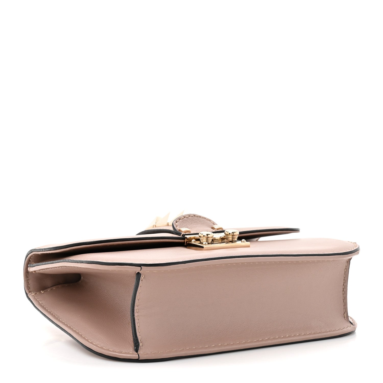 Valentino Garavani Vitello Small Glam Lock Rockstud Flap Poudre 3 of 14