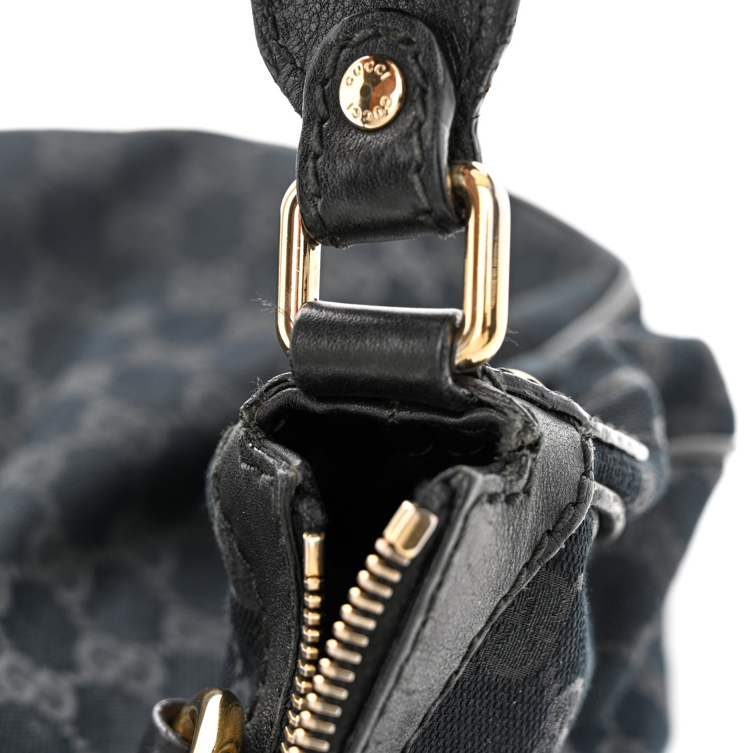 Gucci Monogram Medium Sukey Hobo Black 12 of 16