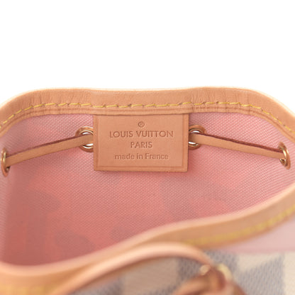Louis Vuitton Damier Azur Tahitienne Nano Noe Rose Ballerine 6 of 11