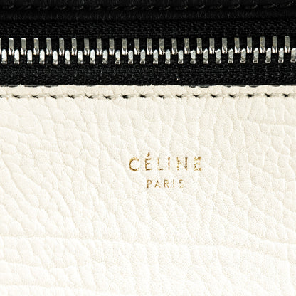 Celine Textured Calfskin Small Bi-Color Edge Shoulder Bag Black Cream 6 of 9