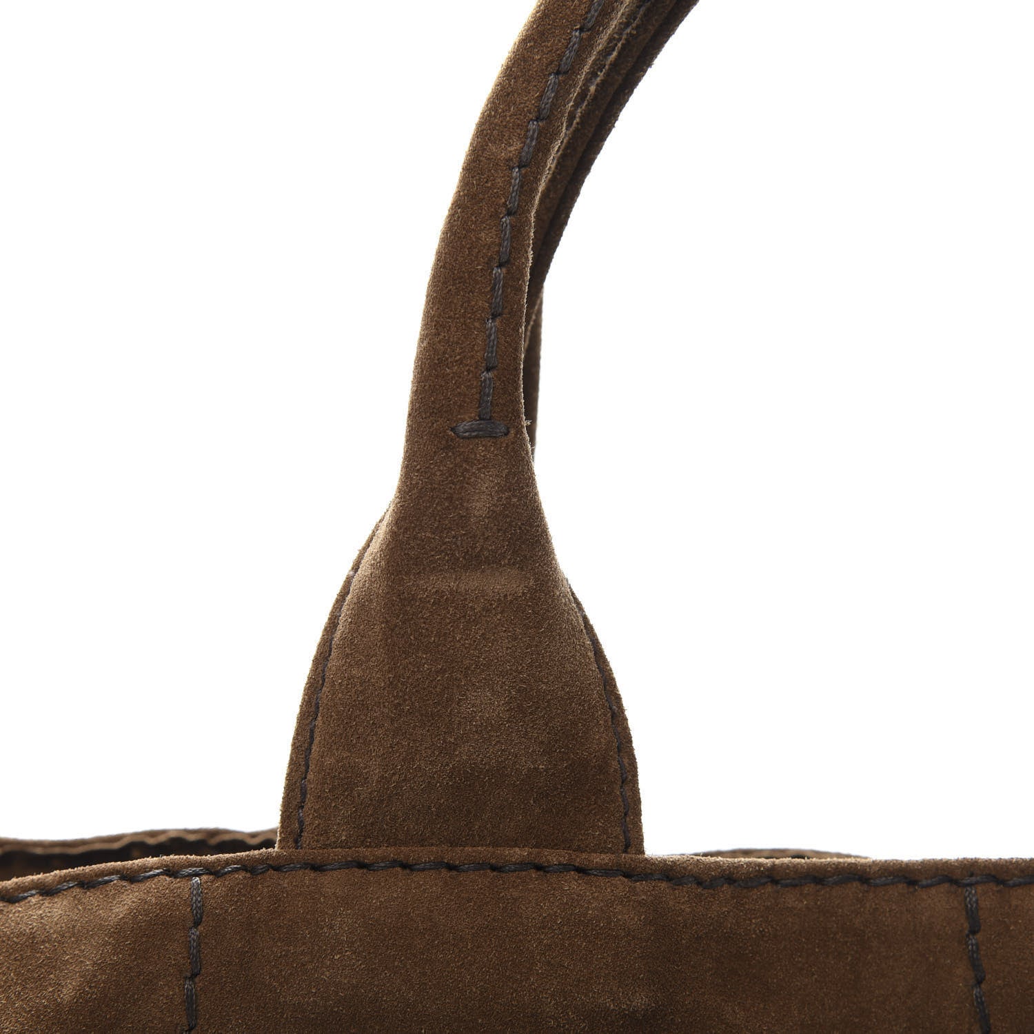 Prada Suede Scamosciato Logo Tote Sigaro 11 of 13