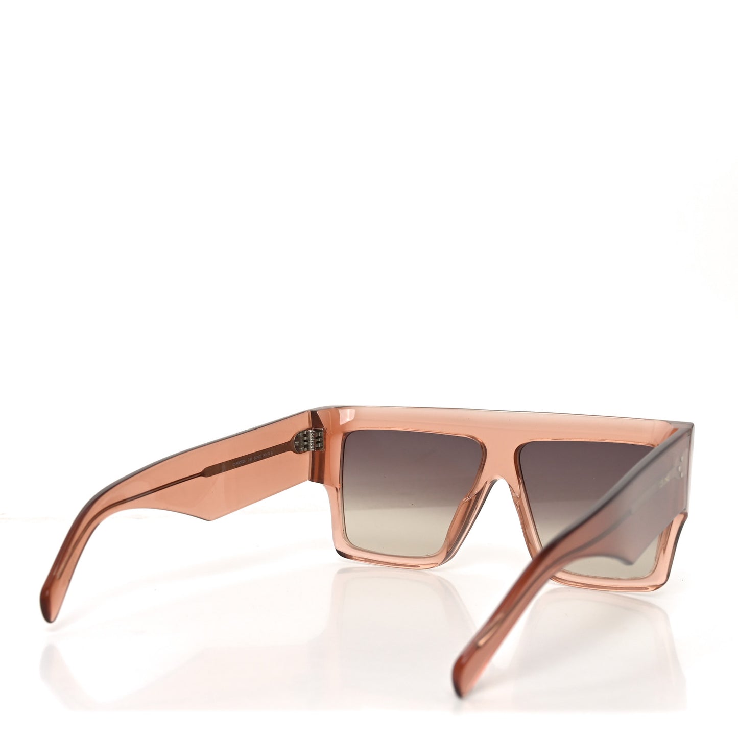 Acetate Flat Top Rectangular Sunglasses CL40092I Shiny Milky Hazelnut