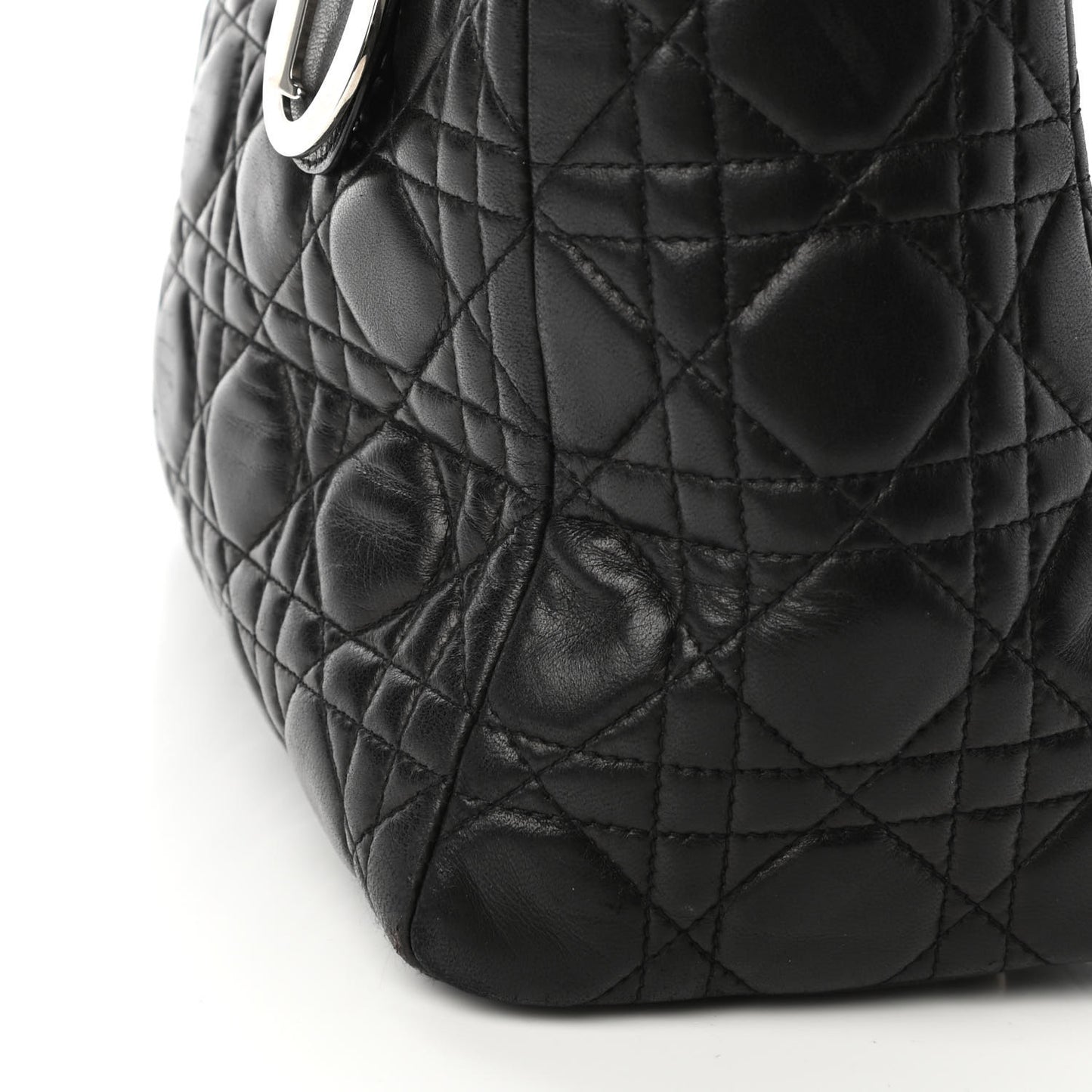 Lambskin Cannage Medium Lady Dior Black
