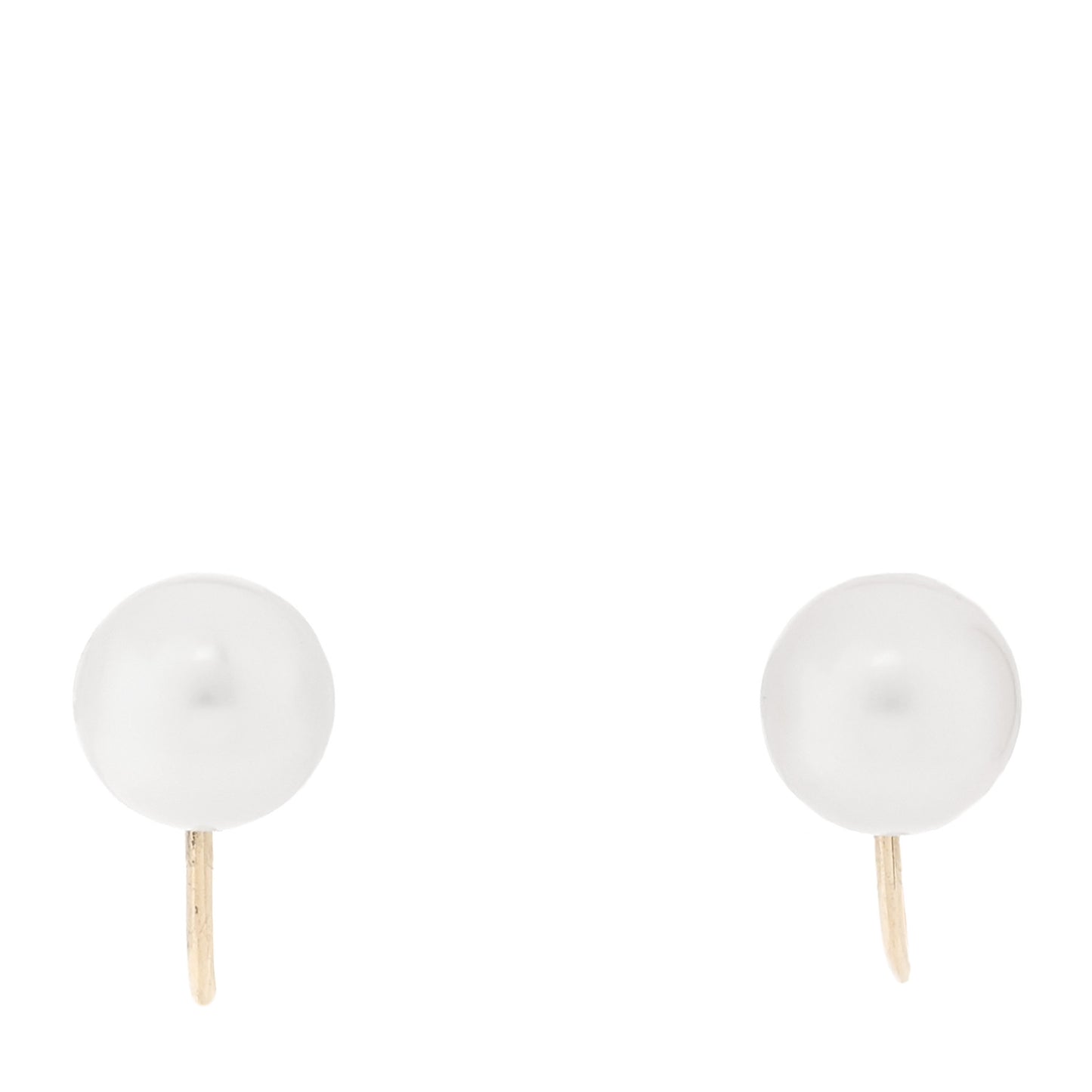 14K Yellow Gold Akoya Cultured Pearl 8-8.5mm Screw Back Earrings