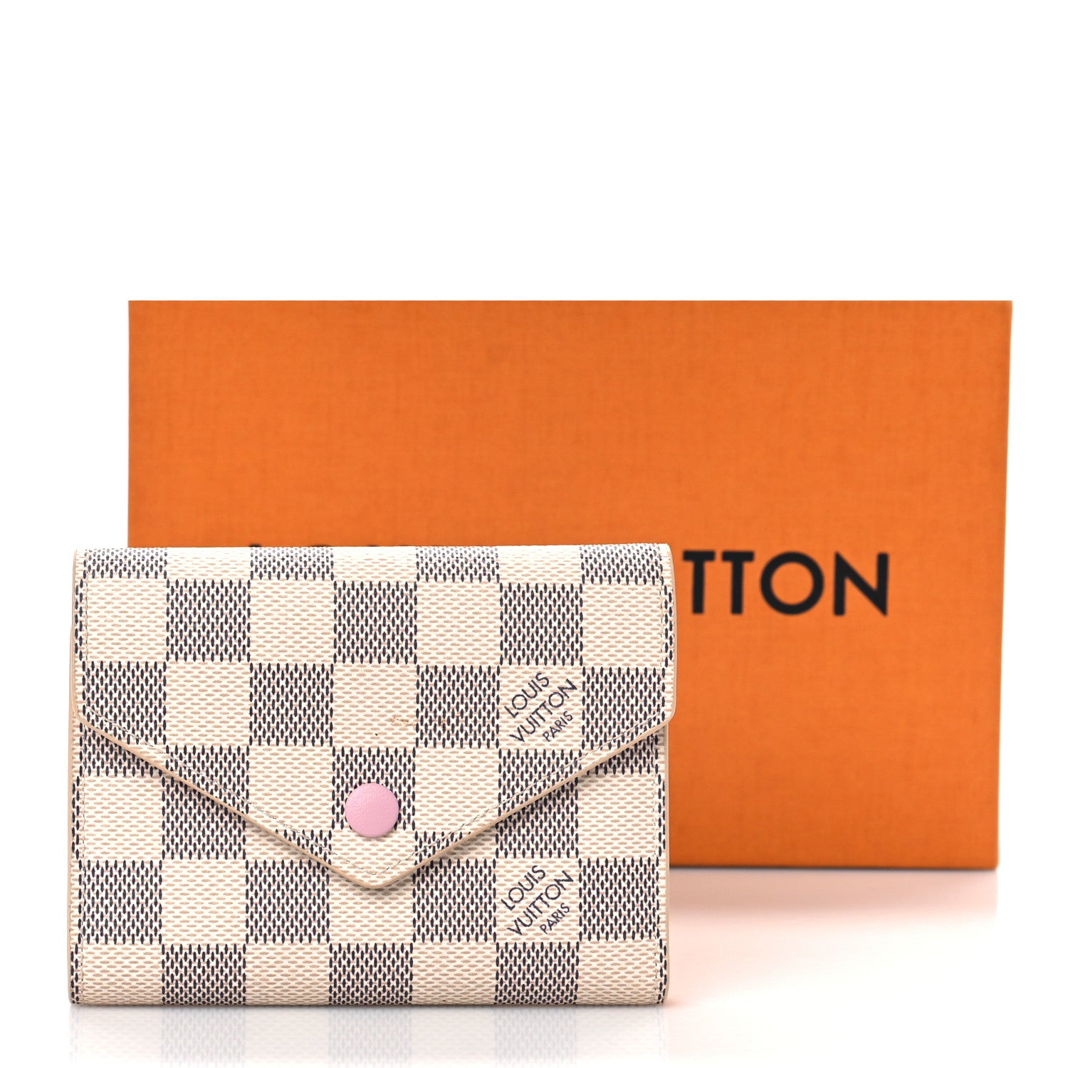 Louis Vuitton Damier Azur Victorine Wallet Rose Ballerine 9 of 9