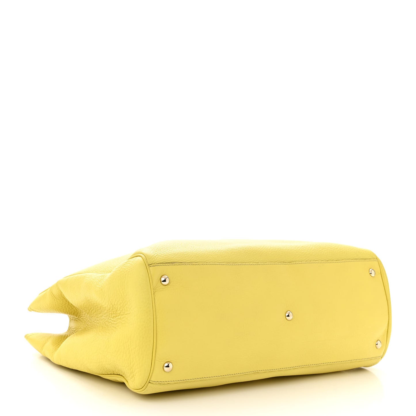 Calfskin Large Bamboo Shopper Tote Citrus