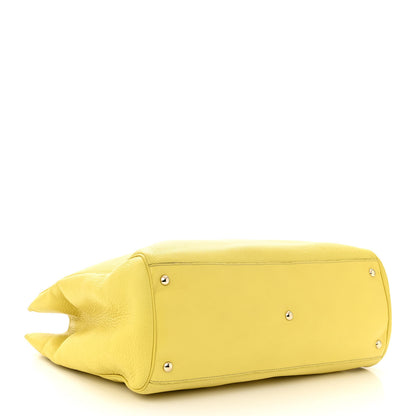 Gucci Calfskin Large Bamboo Shopper Tote Citrus 4 of 12